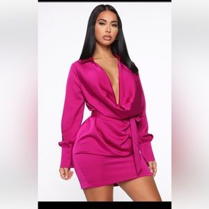 Never worn fashion nova cowl neck mini dress